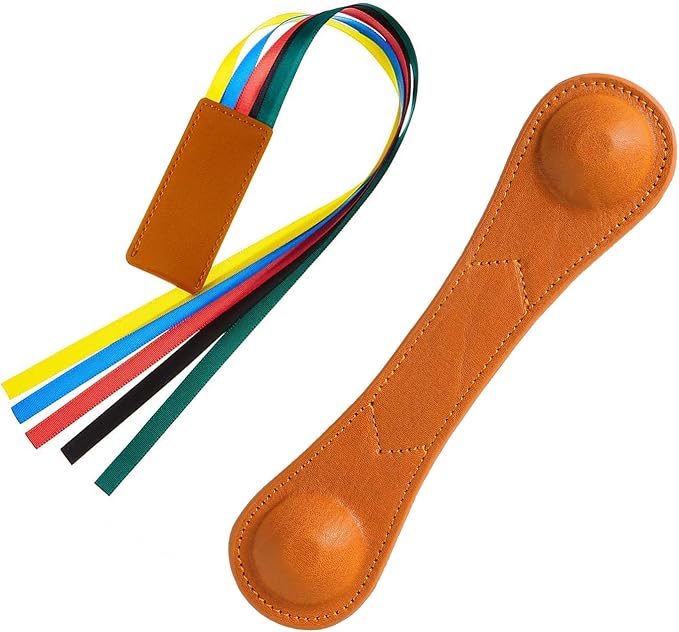 KINIVA Leather Weighted Bookmarks Book Weight Page Holder for Reading,Book Open Holder for Kids Adult,Gifts for Reader (01 Weighted Bookmark+13 Ribbon Bookmark Camel)