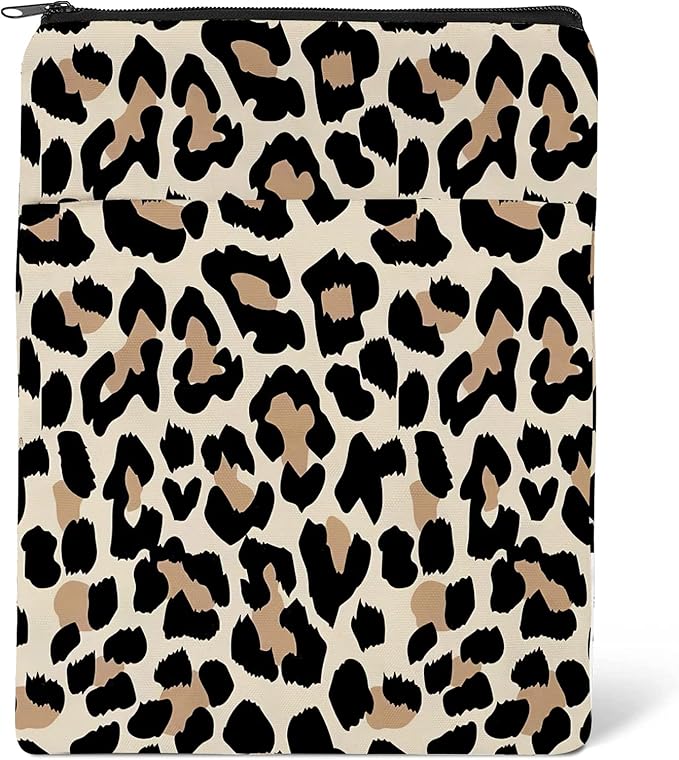 Book Sleeve Book Covers Book Protector Floral Printed with Zipper Washable Fabric for Teen Adult Book Lover Teacher Student(Medium,11 X 8.7 Inch)