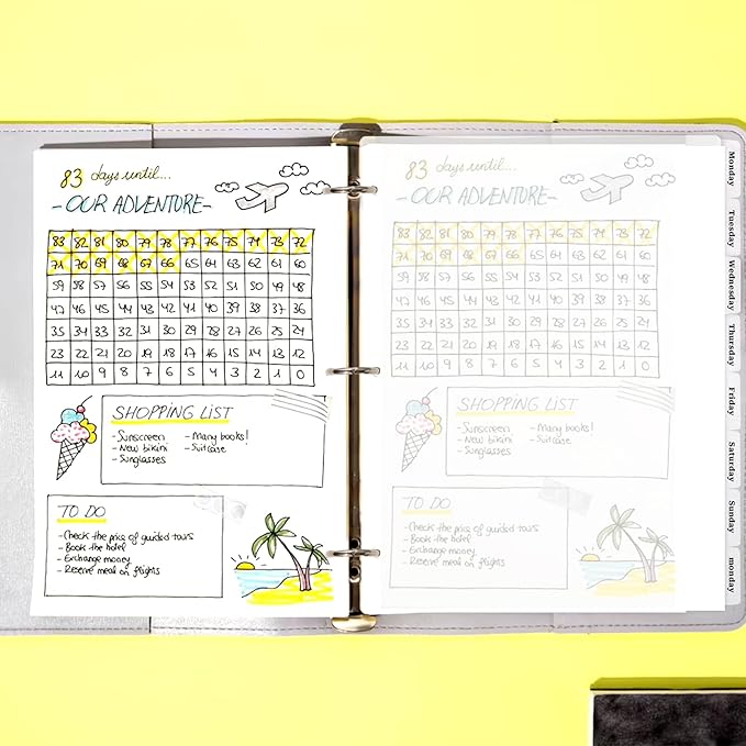 3 Ring Frosted Transparent Binder Dividers, 8 Tab Clear Binder Dividers, A4 Binder Dividers, Sturdy Plastic Dividers, Aesthetic Dividers for Binder, Tabs for Binder, 3 Hole Punch (Transparent,A4)