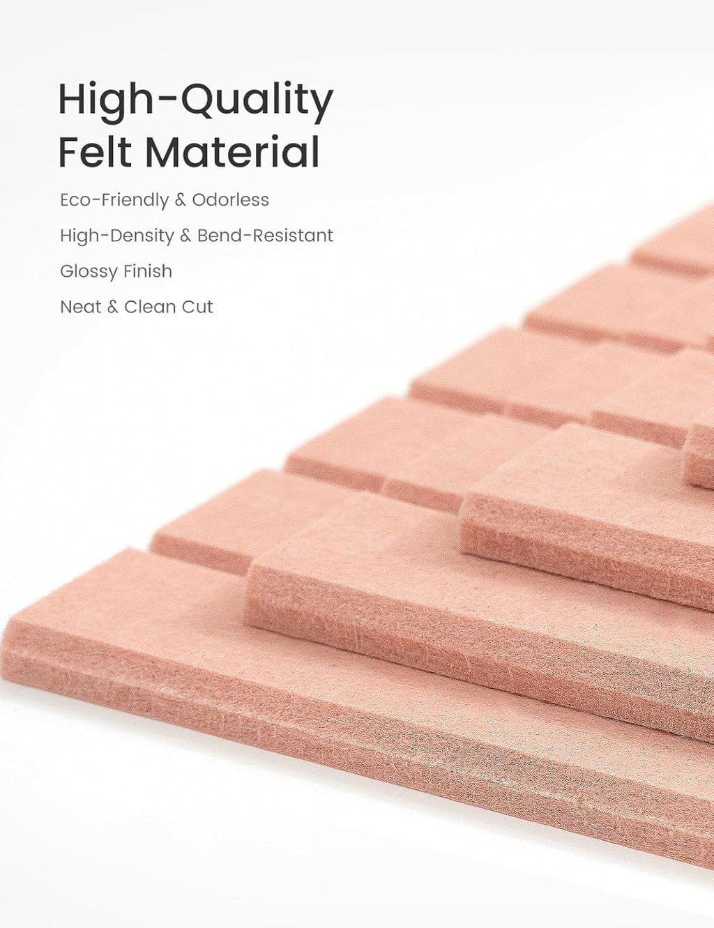 Bumusty Large Cork Board Alternative-36 x24 Felt Bulletin Board Tiles, with 30 Pushpins, 40 Adhesive Tabs, 6-Pack Slat Wall Paneling, Cork Boards for Office Push Pin Board Felt Board-Coral