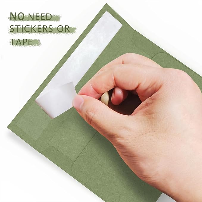 A7 Sage Green Envelopes 100 Pack, Goefun 5x7 Self Seal Printable Envelopes for Invitation, 5x7 Gift Cards, Birthday, Baby Shower, 5.25 x 7.25 in, 120GSM