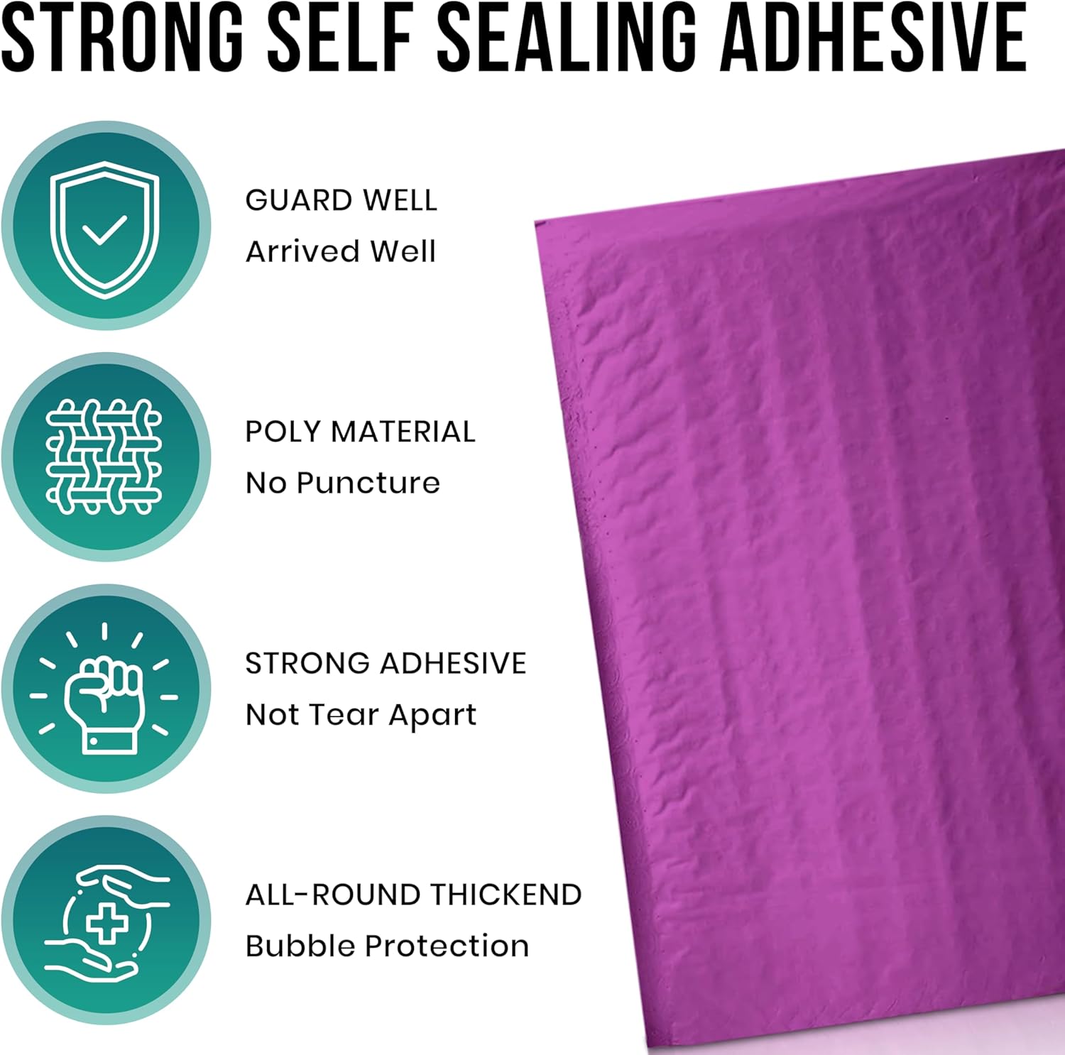 Levex - #2 8.5" x 12" [10 Pack] Purple Poly Bubble Mailers, Padded Envelope Mailers, Packing Envelope & Mailing Bags for Shipping