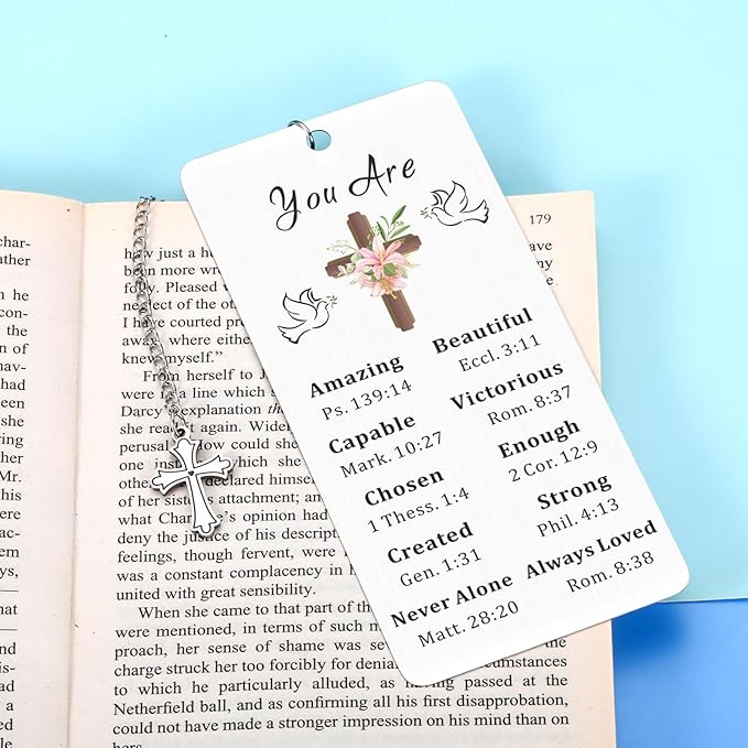 Christian Gifts for Women Faith Confirmation Gifts for Teen Girls Stocking Stuffers Christmas Gifts Bible Accessories Bookmark Faith Based Spiritual Gift for Women Sponsor First Communion Baptism Gift