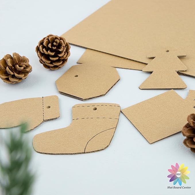 Mat Board Center, 25 pack 11x17 Brown Cardboard sheet, 1/8 inch thick, Flat Corrugated Cardboard Inserts for Packing, Shipping, Mailing, Cardboard Backing, Art Craft Card Board