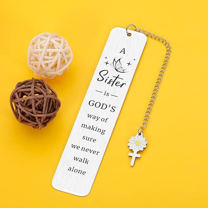 Sister Gifts from Sister Gifts for Women, Sister in Law Sister Birthday Christmas Gifts for Women Friend Sister Bookmarks for Book Lover First Communion Confirmation Graduation Friendship Gifts