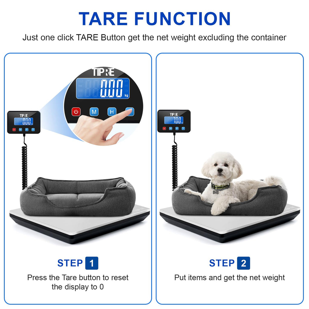 Digital Shipping Postal Scale 660lb/1oz Accuracy! Heavy Duty Postage Scale Extra-Large Capacity Stainless Industrial Scale for Small Business, Warehouse, Home, Battery&Charging Cable Included