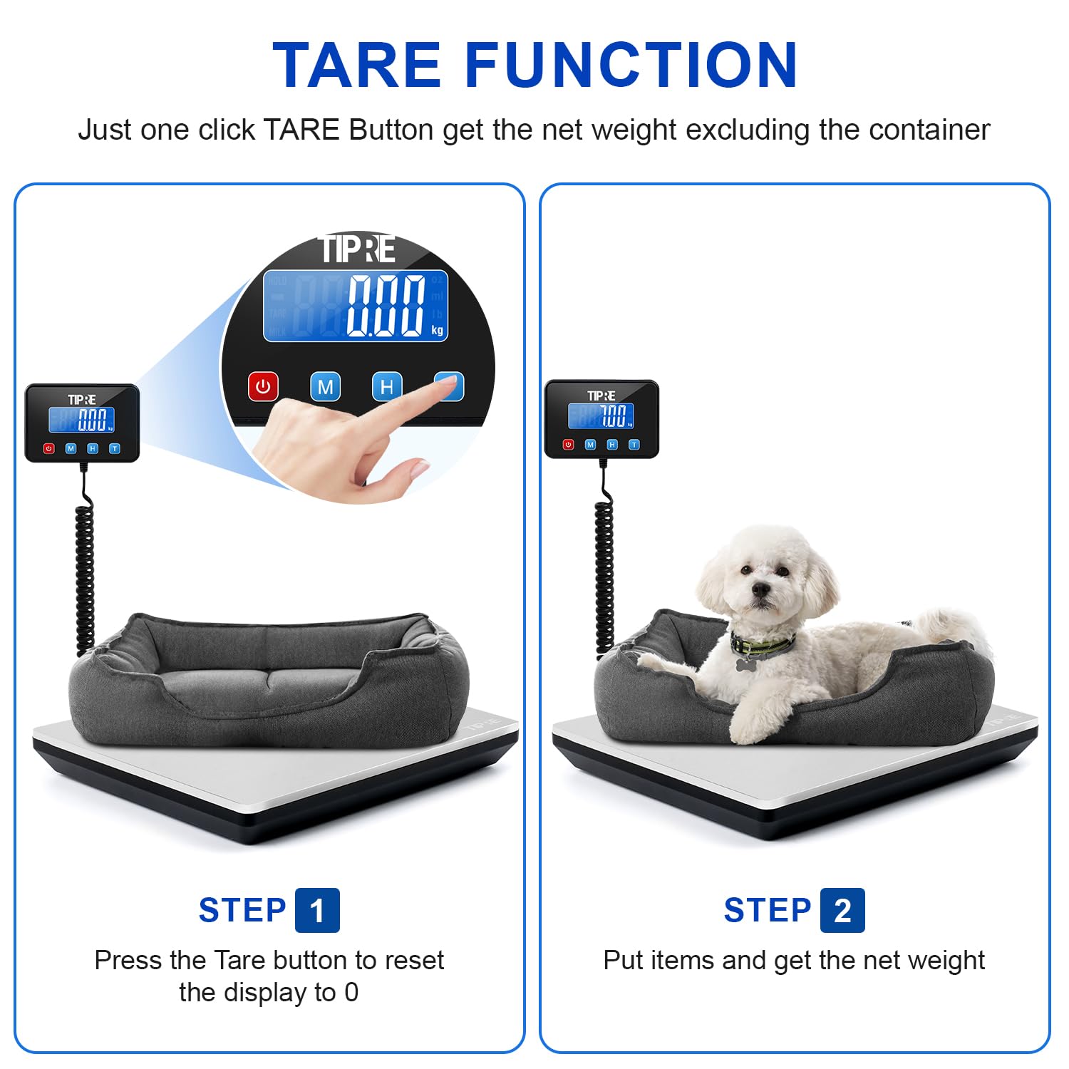 Digital Shipping Postal Scale 660lb/1oz Accuracy! Heavy Duty Postage Scale Extra-Large Capacity Stainless Industrial Scale for Small Business, Warehouse, Home, Battery&Charging Cable Included