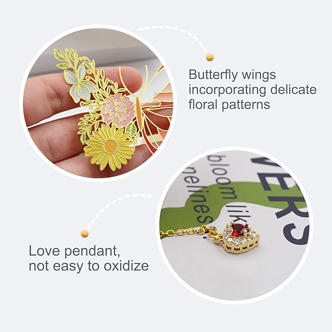 Butterfly Bookmarks for Women,Cute Funny Metal Bookmark,Unique Gifts Book Markers for Women Book Lovers,Teacher Appreciation Gifts,Valentine Mother's Day Christmas New Year Birthday Gift