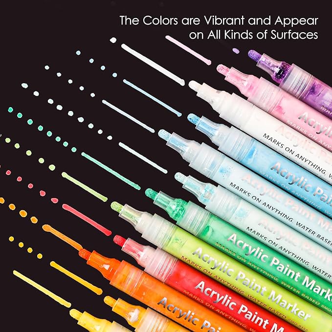Grabe Medium 24-Piece Acrylic Chisel Tip Marking Pen Set In Macaron Colors