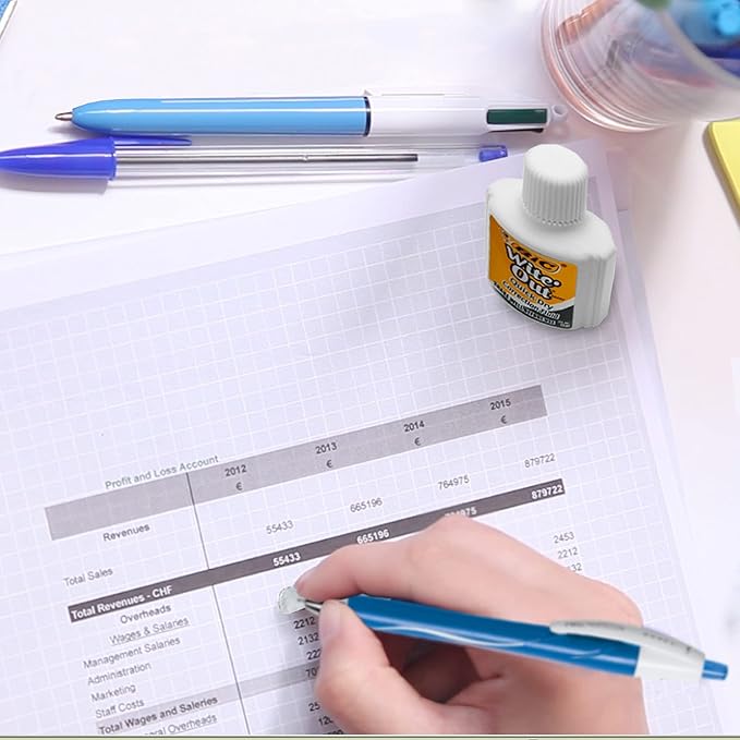 BIC Wite-Out Quick Dry Correction Fluid - 4 pack - white color writeout - white-out