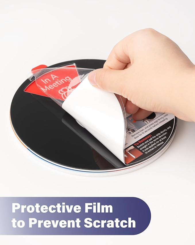 Out Of Office Sign for Door, 6 Options Status Private Sign, In a Meeting, Do Not Disturb, Working Remotely, In Out Sign Available and Away