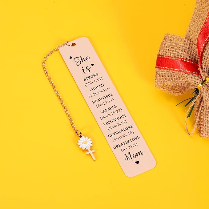 Gifts for Mom from Daughter Son Christmas Bible Bookmark for Women Valentines Mothers Day Birthday Gifts for Mother Mommy Mom to Be Bonus Mom Grandma from Teens Kids Book Lovers Sentimental Gift Idea