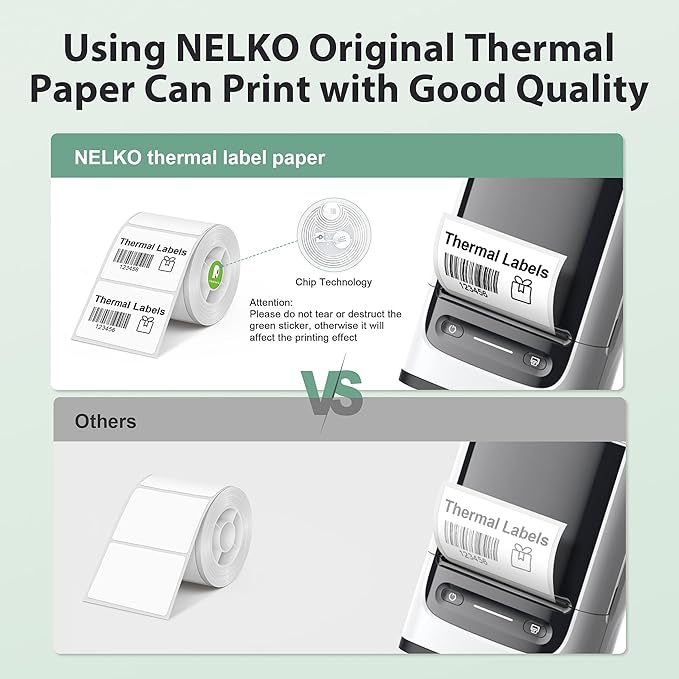 Thermal Labels for Nelko PM220 Label Maker, 2'' x 1.18'' (50x30mm) Thermal Sticker Label, Waterproof, Multi-Purpose Label Tape, 1 Roll of 230 Self-Adhesive Thermal Paper (White)