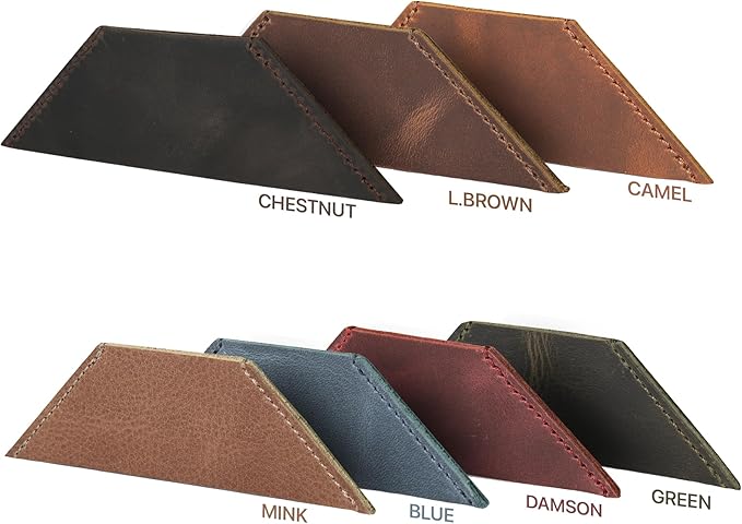 Londo Genuine Leather Handmade Bookmark (Set of 2) (Triangle, Camel)