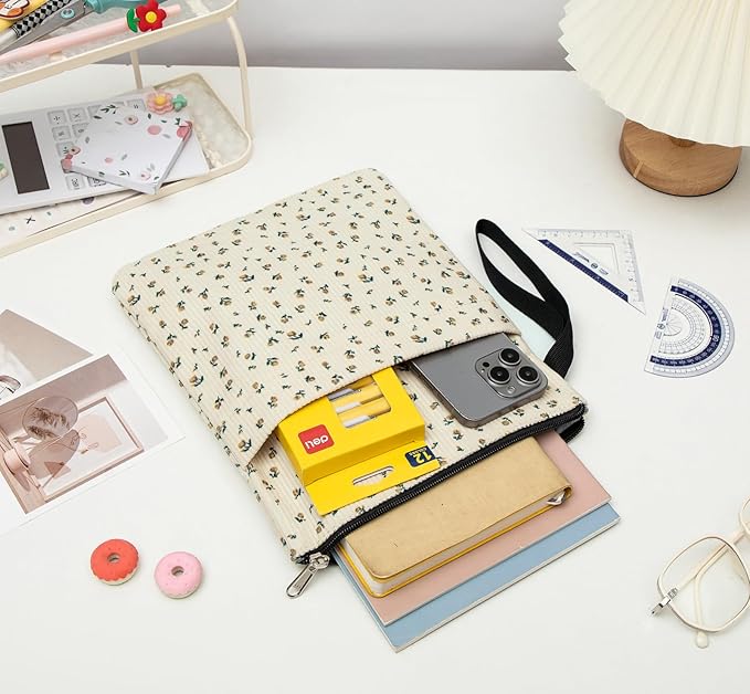 DSIUE Book Sleeve, Book Covers for Paperbacks with Zipper, Book Lover Gifts