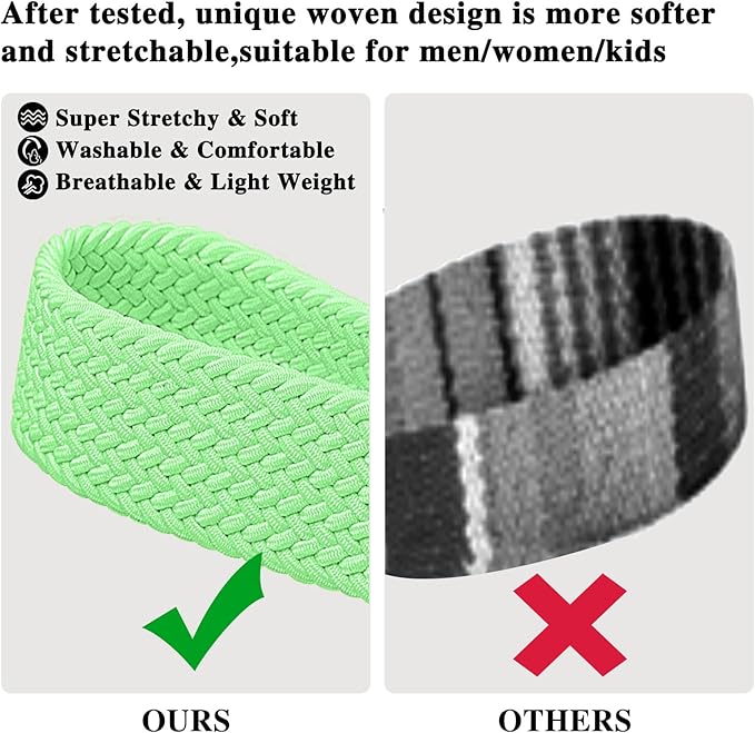 Fishent Stretchy Wristlet Keychain,Braided Cute Wrist Lanyards for Keys, Key Chain Holder for Women Men, Wrist Strap Keychain for Car Keys Phone Camera Wallet ID Badges Card (Pistachio)