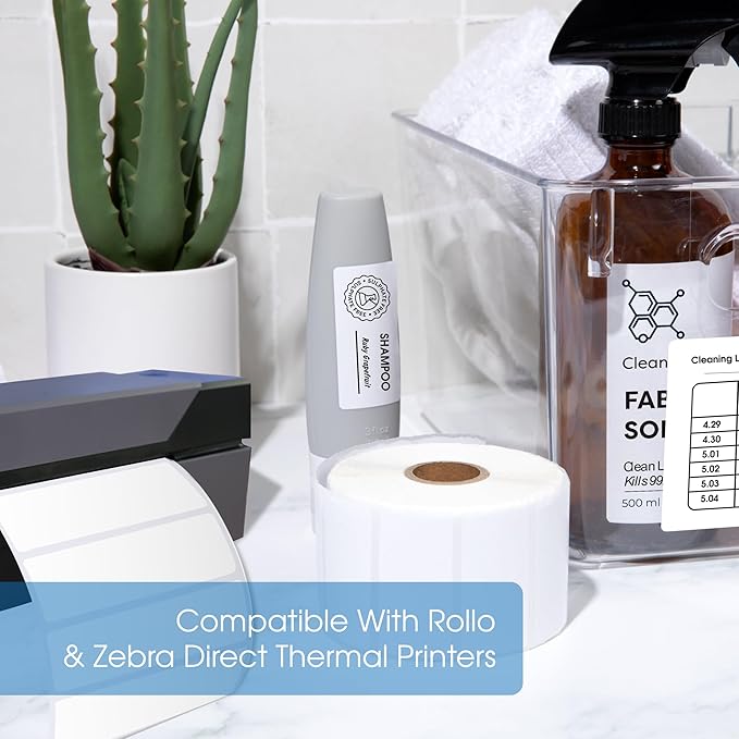 Spartan Industrial - 3" X 2" Direct Thermal Labels, Perforated Postage Shipping Labels, Compatible with Rollo & Zebra Desktop Printers - 10 Rolls, 700/Roll