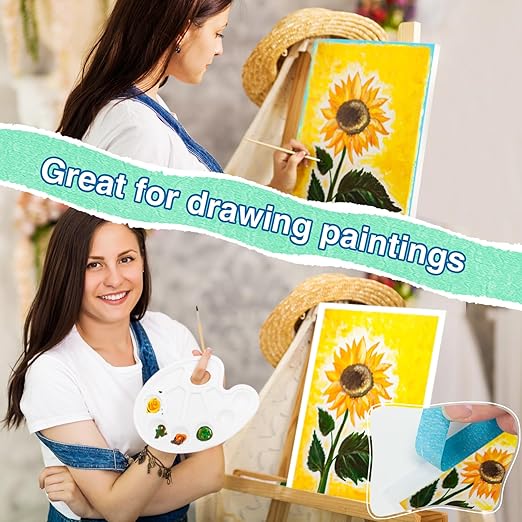 OWLKELA 12 Rolls Colored Masking Tape 16 Yard Per Roll, Rainbow Colors Painting Tape, Painters Tape, Craft Tape, Labeling Tape, Paper Tape for Bullet Journals, Party Decorations, DIY Craft