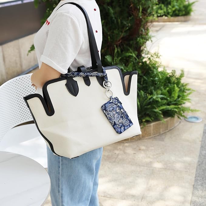 WONDERFUL FLOWER Lanyard Wallet, Lanyard with ID Holder, Cotton Zip ID Case and Lanyard, Card Holder Wallet, ID Badge Holder and Lanyard (Dark Gray)