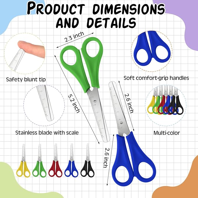 WILLBOND 36 Pcs Scissor Bulk Multipurpose Scissor Mini Retractable Utility Knife Cloud Flower Pocket Box Cutter All Purpose Scissor for Office Home School Sewing Fabric Craft Supply