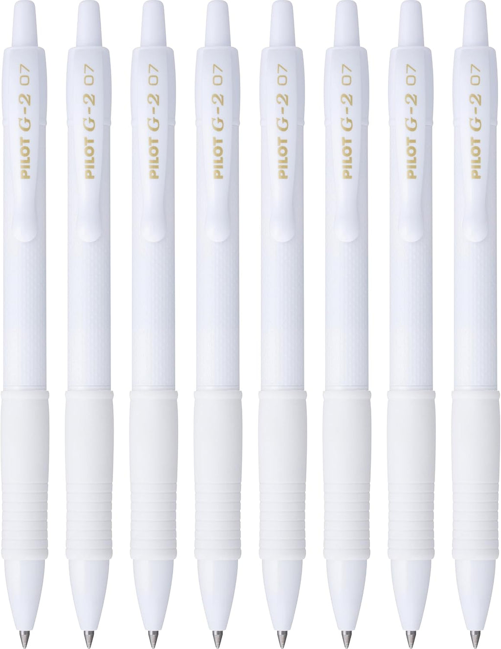 PILOT, G2 Edge White Premium Gel Roller Pens, Sensory Writing Experience, 8ct box, Fine Point 0.7 mm