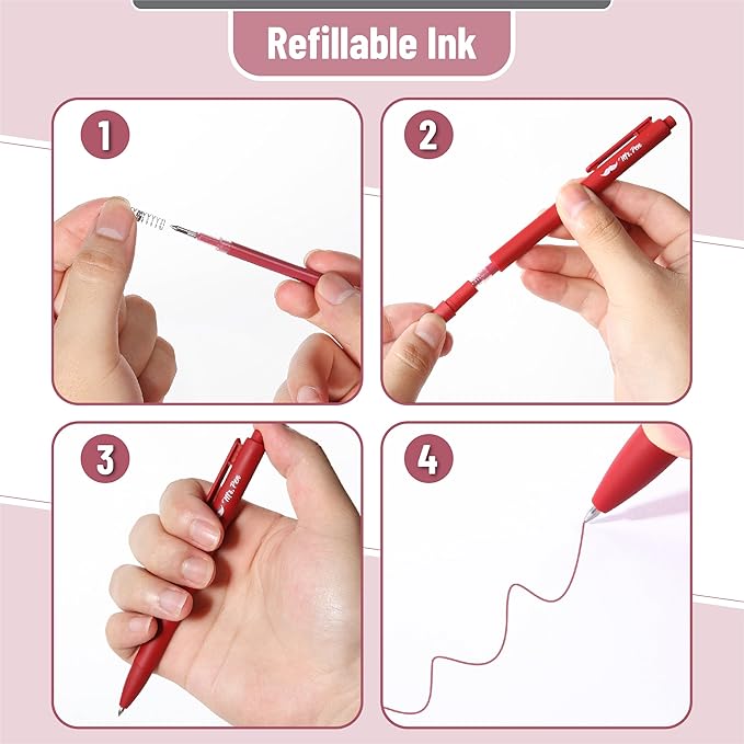 Mr. Pen- Retractable Gel Pens, 11 Pack, Unique Dark Vintage Ink Colors Gel Pens Fine Point 0.7mm, Vintage Pen, Retractable Pens, Gel Ink Pens, Aesthetic Pens for Journaling Fine Tip Pens