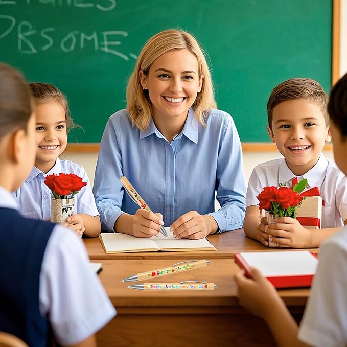 HOWAF 16pcs Teacher Appreciation Pens Teachers Appreciation Gifts Ballpoint Pens Bulk Teacher's Pens Inspirational Thank You Teachers Pen Thank You Teacher Gift for School Office Supplies