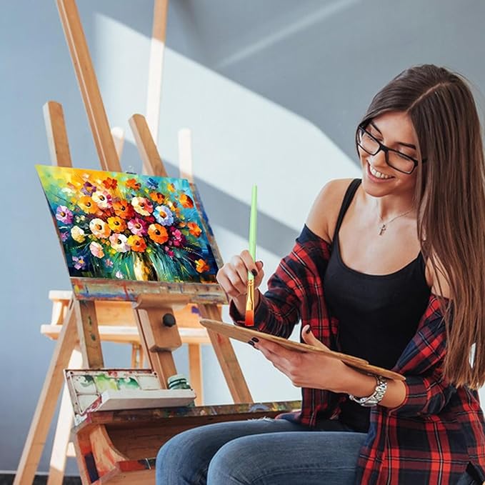 ESRICH Paint Brushes Set,2 Packs 20 Pcs Acrylic Paint Brush Set,St. Patrick's Party Acrylic Oil Watercolor, Face Nail Art, Miniature Detailing,Rock Painting,Painting Artist Professional Kits,Green