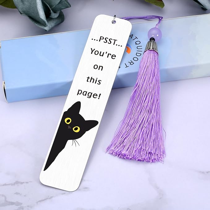Cat Bookmark, Funny Bookmarks for Women, Bookmarks for Women, Stocking Stuffers for Teens, Christmas Bookmarks, Book Marks for Reading Women, Cute Bookmarks, Gifts for Cat Lovers for Women