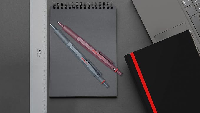 Rotring 600 Ballpoint Pen | Medium Point | Black Ink | All-Metal Body Pen | Chocolate Truffle | Non-Slip Knurled Grip & Hexagonal Barrel | Refillable