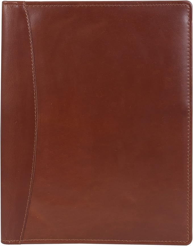 Succor Genuine Leather Business Portfolio Organizer-Professional Padfolio-Leather Binder-Document Holder-Resume Folder-A4 PAD Folio for Men and Women-13”x10”-Brown