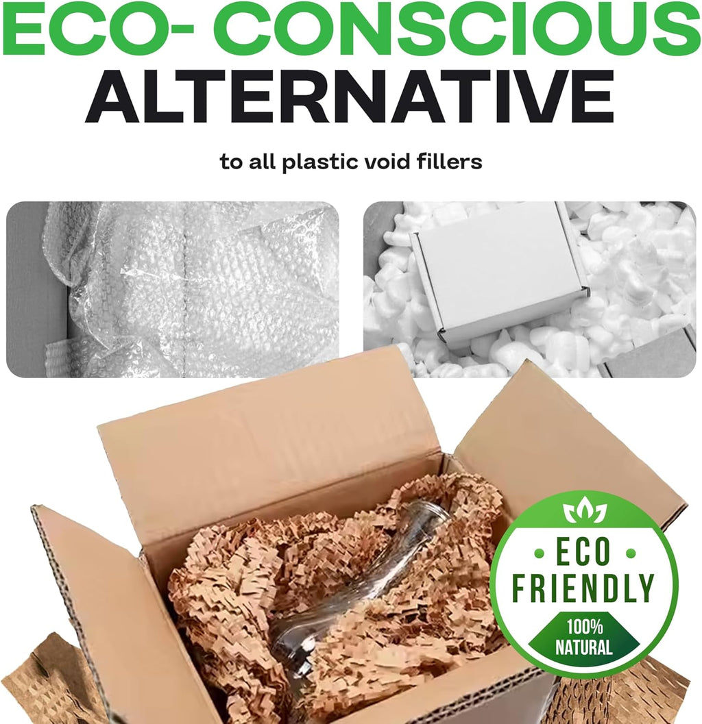 IDL Packaging HexaFil Honeycomb Packing Kraft Paper 15" x 20400" (1700 ft) in Self-Dispensed Box - Patented Cushioning Box Filler for Void Filling, Moving, Shipping - Alternative to Bubble Plastic