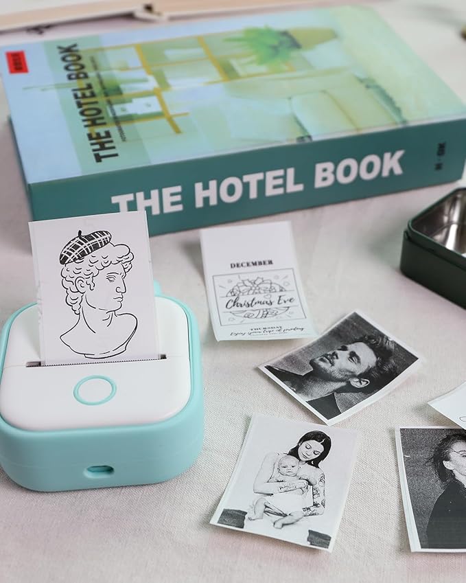 Memoking T02 Mini Printer Paper Holder - Compatible with Phomemo M02 Portable Printer, Sticker Paper Bracket, White