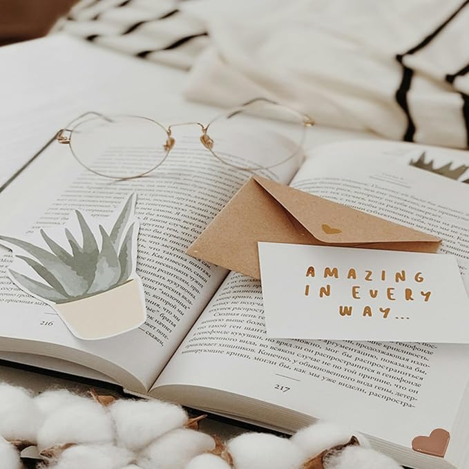 Heart Bookmarks Gifts for Women-Cute Corner Page Leather Bookmark for Book Lovers Gift for Teachers Students Book Reading Lovers, for School Office Home Supplies Reading(Stocking Stuffers Gifts)