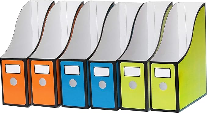 Simple Houseware Classroom Magazine File Holder Organizer Box - 6 Pack