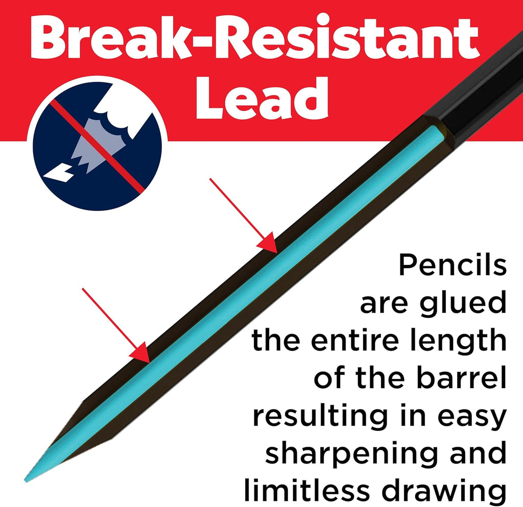 Faber-Castell Black Edition Colored Pencils Tin: Black Wood and Super Soft Core Lead, Art Colored Pencils for Adult Coloring, Teens, Kids and Beginners, Art Drawing Supplies (100 Count)