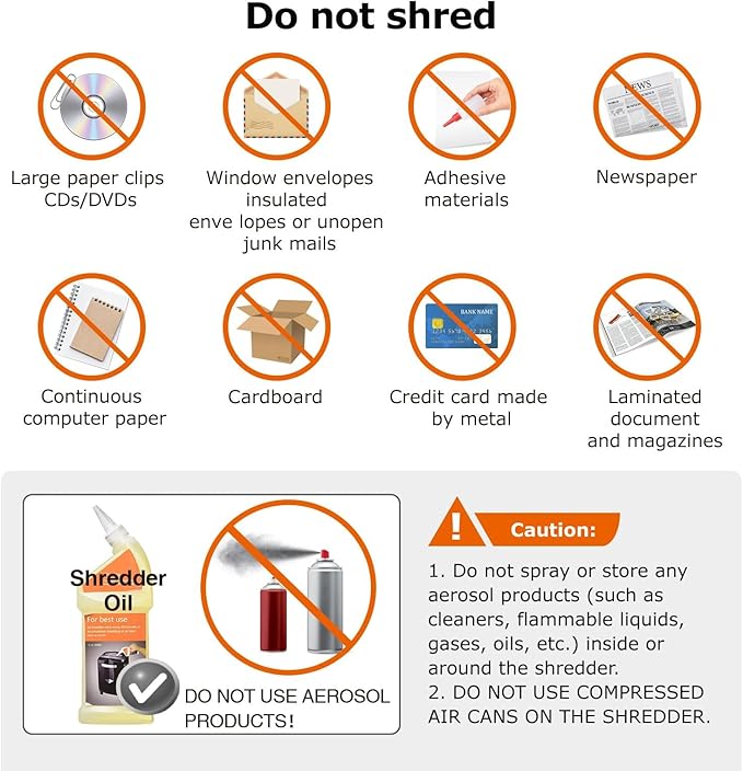 Bonsaii Paper Shredder, 5-6 Sheet Crosscut Shredder for Home Use, 3.4 Gals Wastebasket