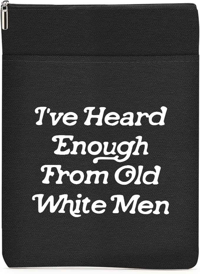 Book Themed Gifts Waterproof Book Sleeve Book Pouch Equality Rights Reading Gifts for Women Readers Friend Book Covers for Paperbacks Book Accessories Book Protector with Zipper and Front Pocket