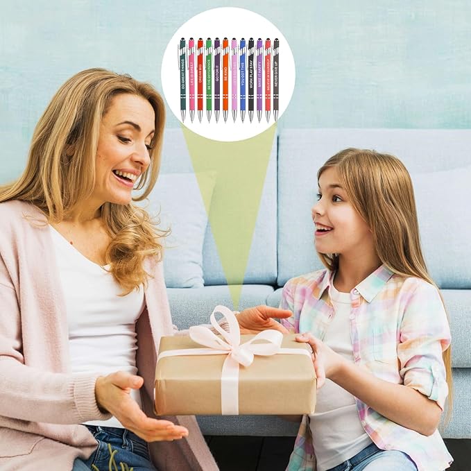 12 Pcs Ballpoint Pens,Fine Point Smooth Writing Pens,Kawaii Pens For Writing Journaling Taking Notes School Office Home. (12Pcs)