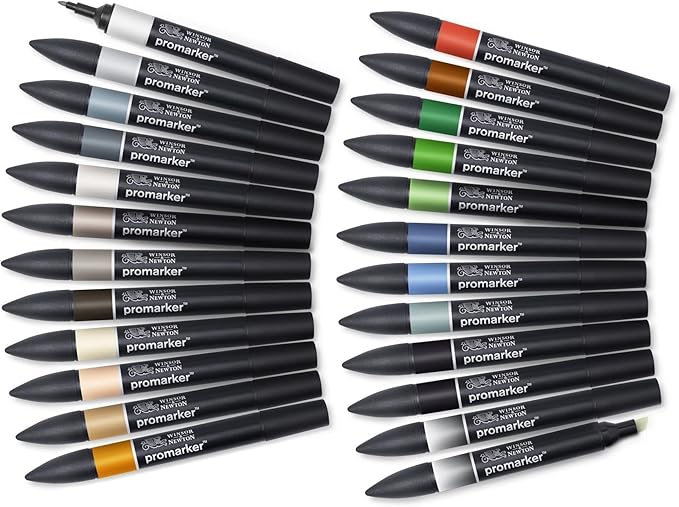 Winsor & Newton ProMarker Set, 24 Count, Architecture Wallet