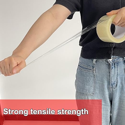 WELSTIK 6 Pack Clear Packing Tape 3 Inch Refills, Industrial Shipping Box Transparent Packing Tape for Moving, Office, Home, 2.4Mil 3 Inch x 60 Yard