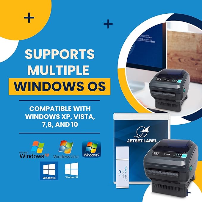 Zebra ZP450 (ZP 450) Label Thermal Bar Code Printer | USB, Serial, and Parallel Connectivity 203 DPI Resolution | Made for UPS WorldShip | Includes Jetset Software