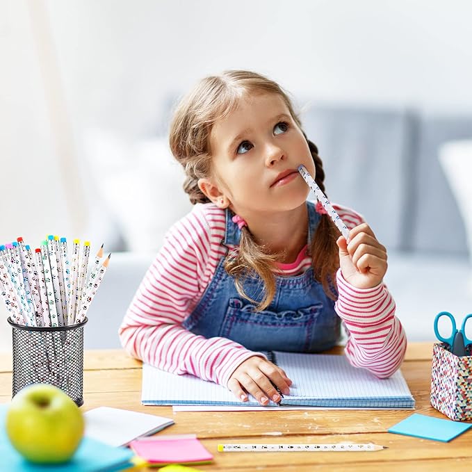 Chinco 100 Pcs Paw Print Pencils Dog Paw Wooden Writing Novelty Pencils with Erasers for Kids Doggy Party Favors Welcome Back to School Party Supplies, 6 Colors