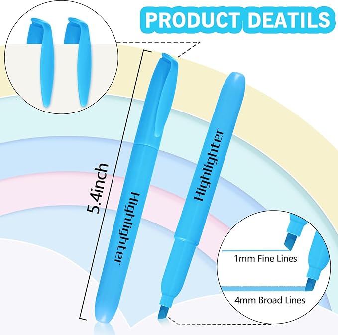 Highlighters, Chisel Tip Dry-Quickly Highlighter Markers, 300 Count-6 Assorted Colors Highlighters Bulk Pack for Adult Kids, Office Classroom Must Have, School Supplies for Teachers (2 Boxes of 150)