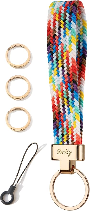 SENLLY Wristlet Lanyard, Stretchy Keychain Holder, Original Elastic Anti-Drop Design Keyring