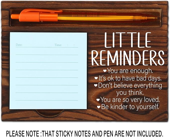 Inspirational Motivational Gifts Little Reminders Gifts for Women Men, Mental Health Gifts for College Positive Daily Affirmations Cheer Up Gifts Office Self-Stick Note Pad Holders SD132