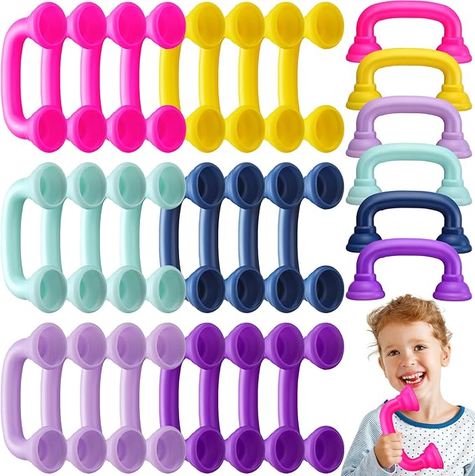 Shappy Bulk Whisper Reading Phones 24 Pcs Whisper Auditory Feedback Phone Classroom Manipulative Hear Myself Sound Speech Therapy Tool for Kids Accelerate Reading Fluency Pronunciation(Rainbow Color)
