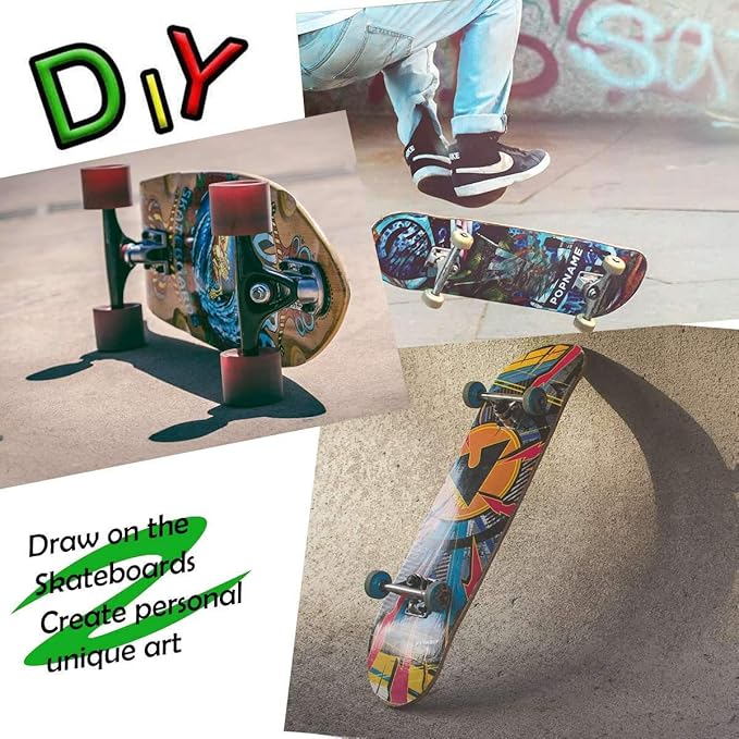 Permanent Marker, 30 Colors Fine Point Permanent Markers, Works Well On Paper, Canvas, Fabric, Crafts,Glass,Metal,Wood Good for Painting, Coloring and Doodling by Smart Color Art