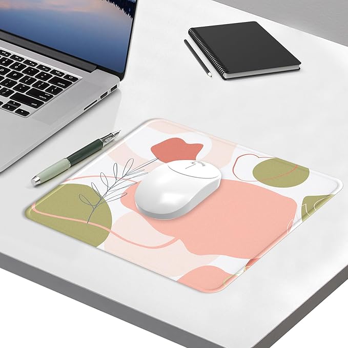 eulps Mouse Pad with Stitched Edge, Multiple Patterns Computer Mouse Pads with Non-Slip Rubber Base, Washable Cloth Mousepad, for Gaming, Laptop, PC (Rose Bloom)