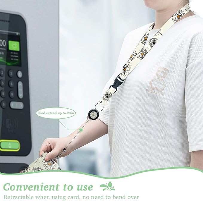 2 Pack Inspirational Lanyards Badge Holder, Adjustable Lanyard with Retractable Badge Reel, Motivational ID Badge Holder for Teachers, Nurses, Students, Office Staff & Cruise Essentials